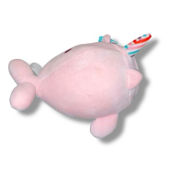 Hug Me Plush Dress Up Cat Narwhal Horn Glittery Pillow Embroidered Nursery 10" - Picture 7 of 12